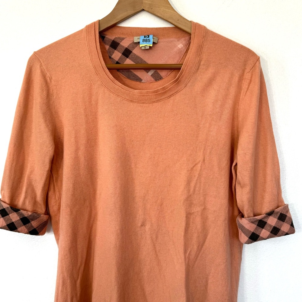 Burberry Brit Cashmere Cotton Blend Pullover Sweater Sz M - Picture 5 of 12